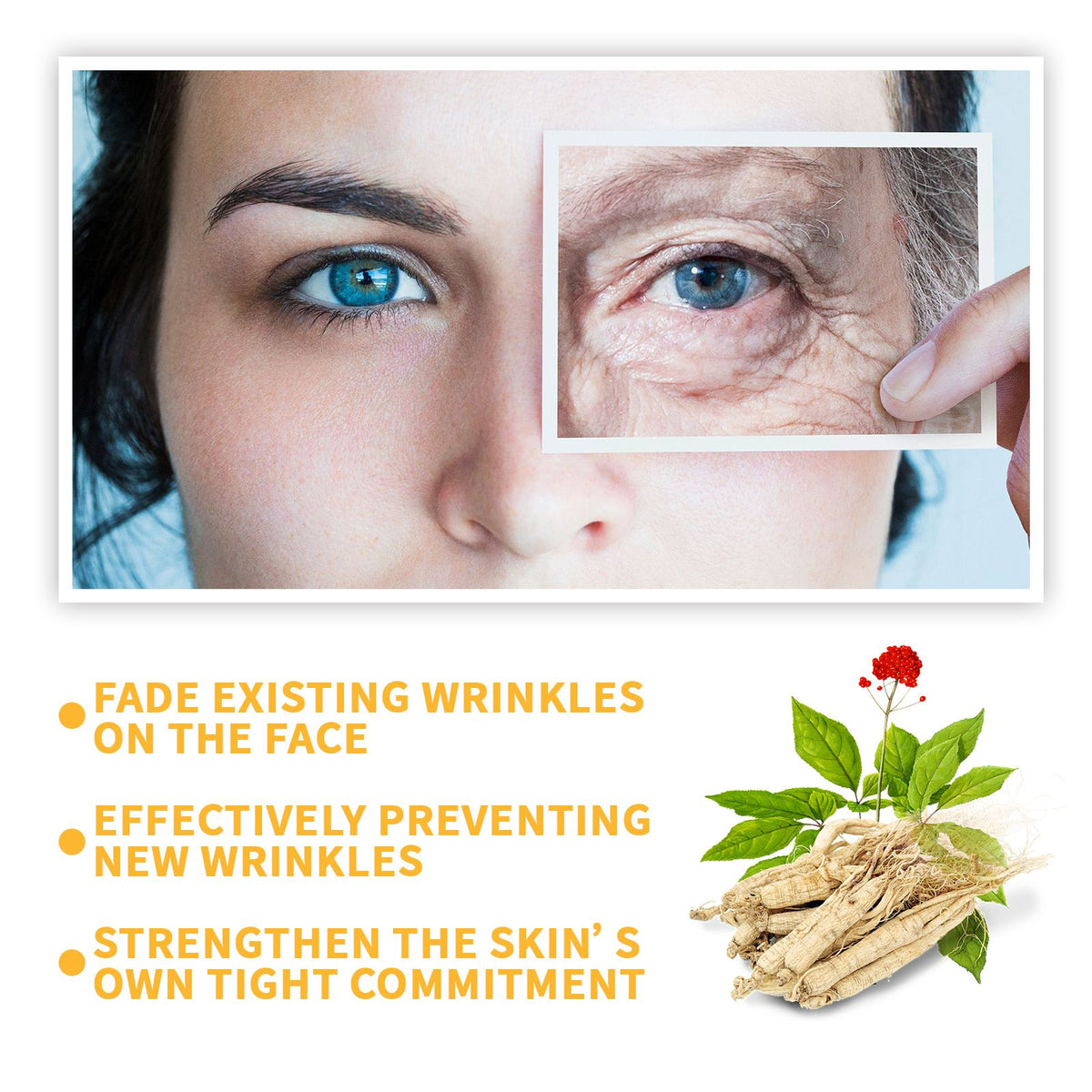 EELHOE Ginseng Essence for Fading Fine Lines, Firming Face, and Moisturizing Skin Serum