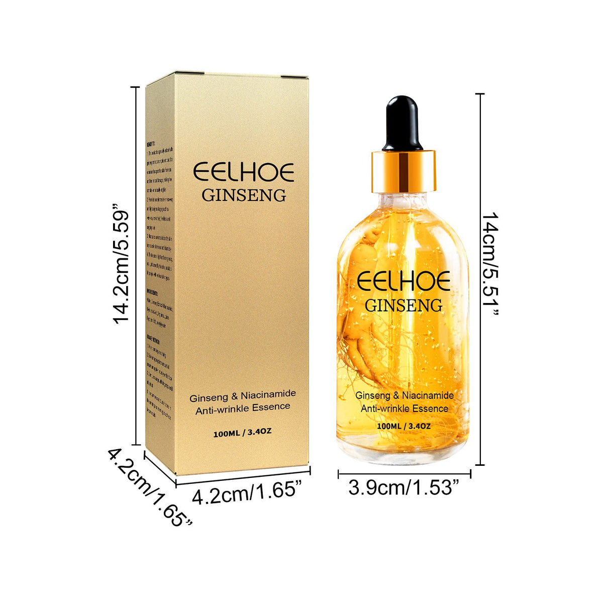 EELHOE Ginseng Essence for Fading Fine Lines, Firming Face, and Moisturizing Skin Serum