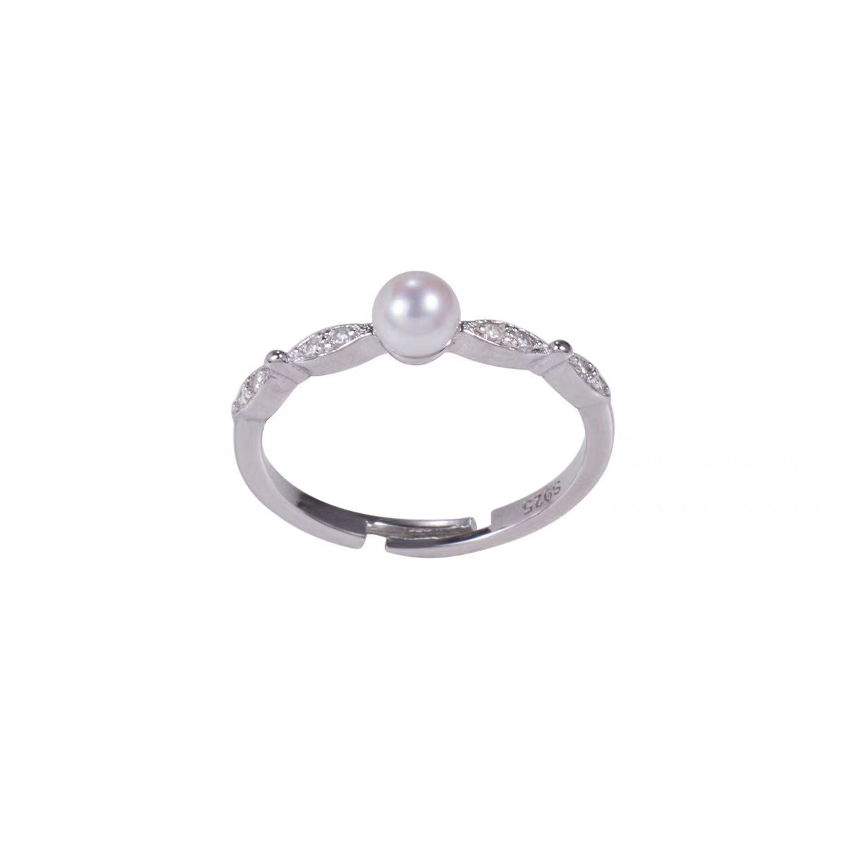 S925 Sterling Silver Versatile and Elegant Ring with Small Beads and Adjustable Opening