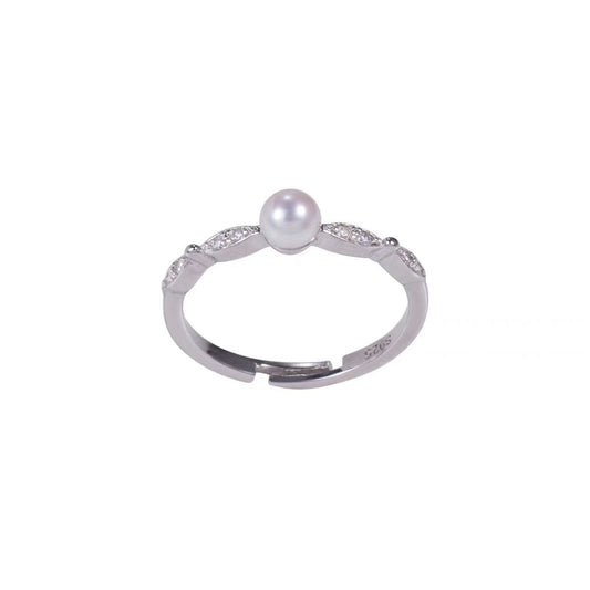 S925 Sterling Silver Versatile and Elegant Ring with Small Beads and Adjustable Opening