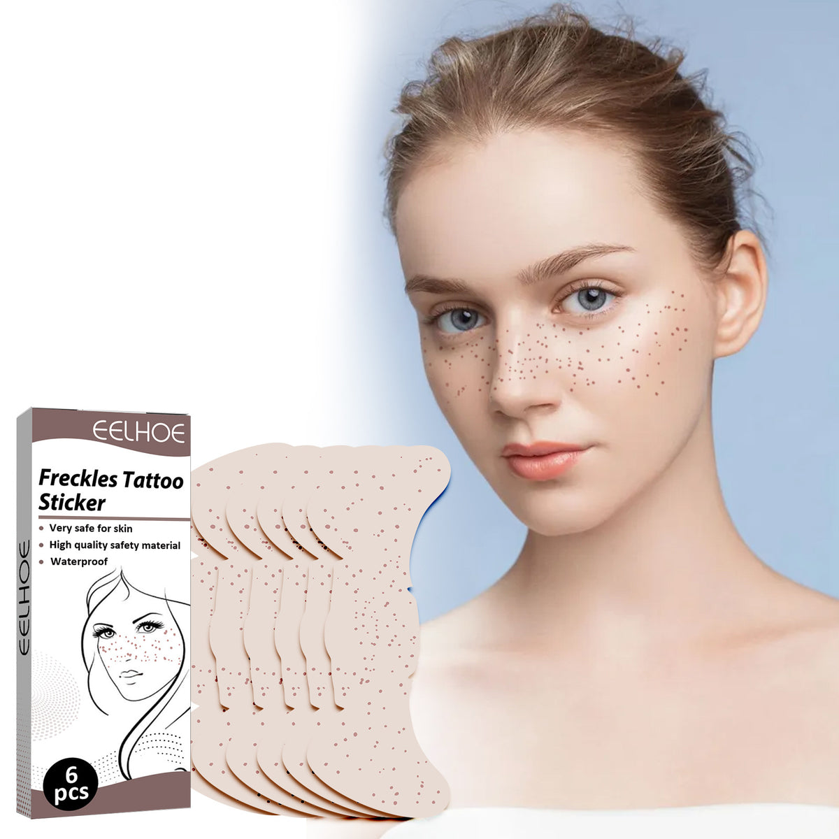 EELHOE Freckles Tattoo Stickers Sweatproof Lasting Makeup Party in Europe and the United States Freckles Stickers Fashion Personality Freckles