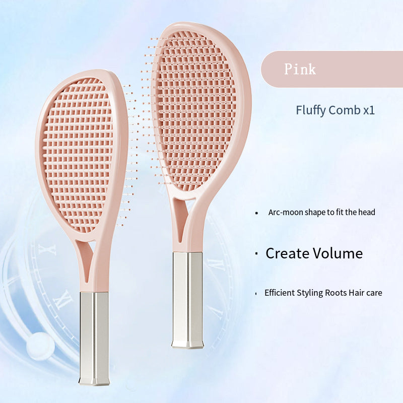 Hair Comb Tennis Racket Fluffy Combs High Skull Top Hair Artifact Airbag Cushion Massage Comb Barber Tools Hair Detangler Hairbrush for Thick Hair Self Cleaning Curly Hair Brush for Curly Hair