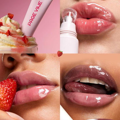 4-Color Brightening Lip Balm Moisturizing Exfoliating Skin Long-Lasting Moisturizing Lip Gloss Women Cosmetics