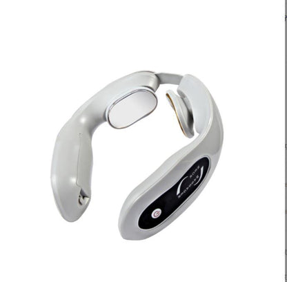 EMS Neck Acupoints Lymphvity Massager Device Intelligent Neck Massager with Heat Blue Hot Design