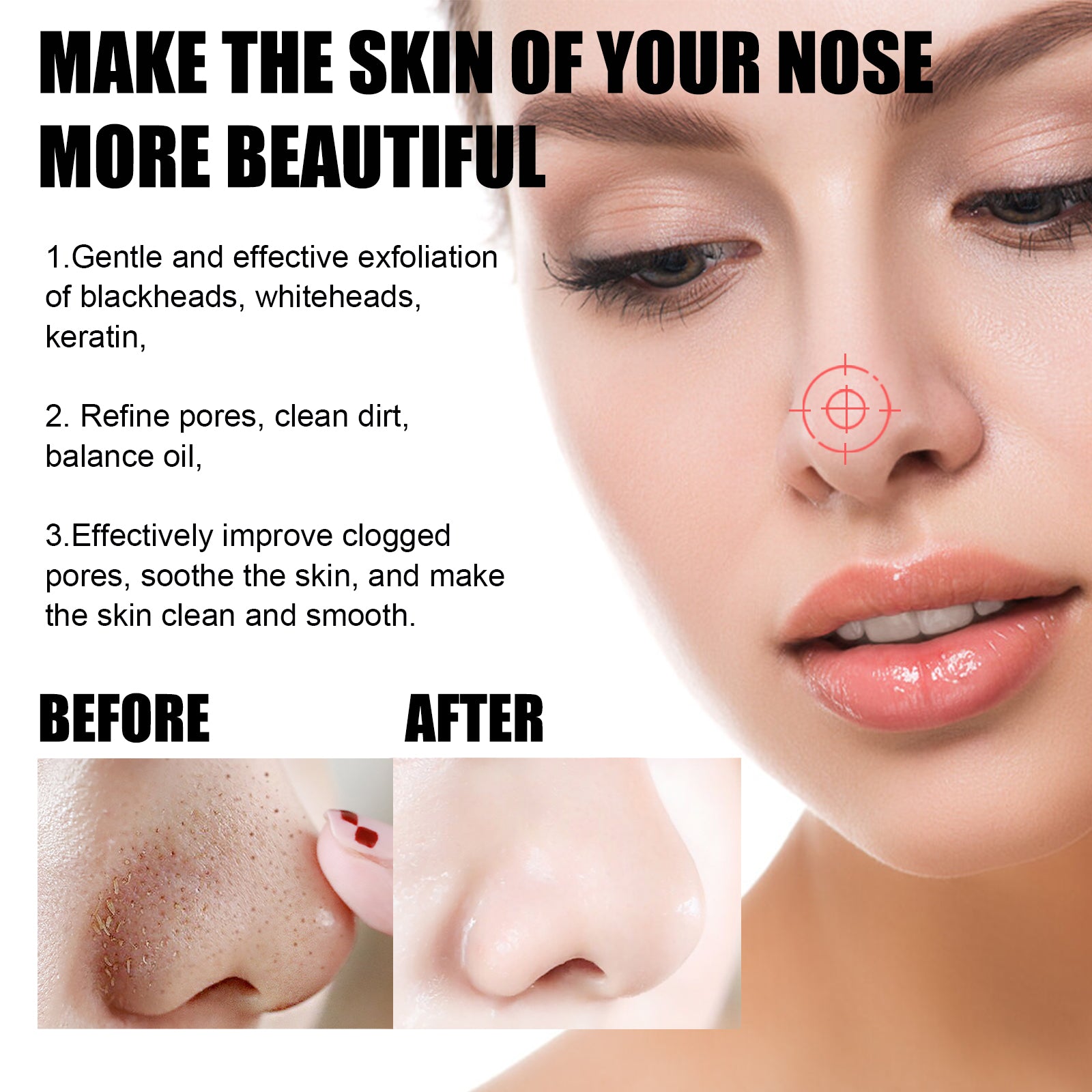 Blackhead Remover Tools -15G Blackhead Creamwith 40Pcs Blackhead Pore Strips