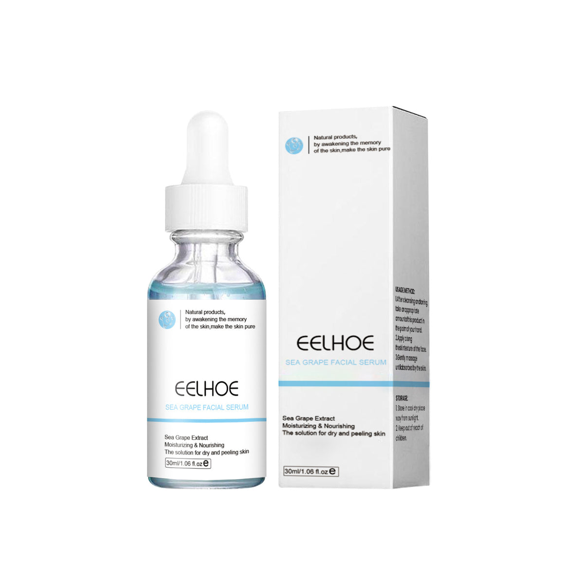 EELHOE Sea Grape Facial Essence Lifts and Tightens Wrinkles, Shrinks Pores, Repairs and Tender Skin