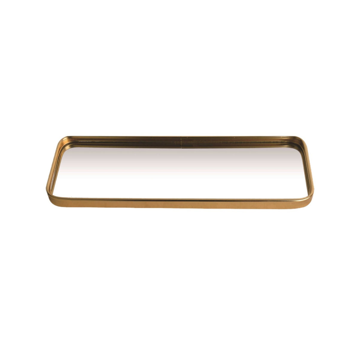 Metallic Glass Mirror Tray Jewelry and Cosmetics Storage Tray