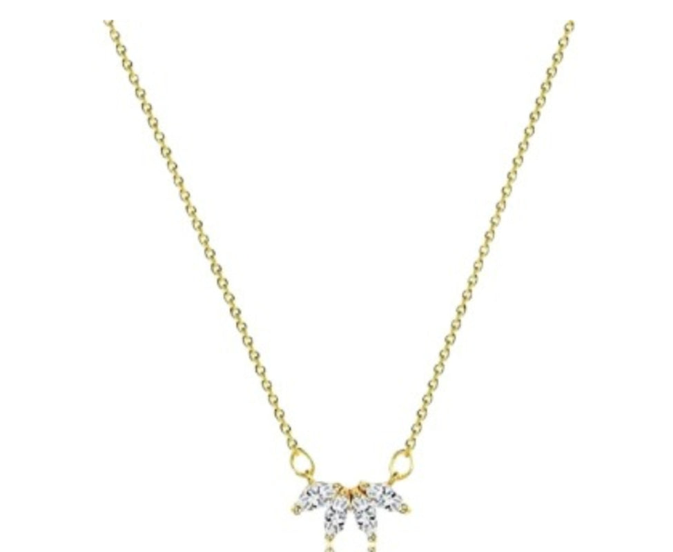 Fashion Jewelry Minimalist Shining Flower Petal Necklace for Women Girls Lotus Flower Pendant Necklace Female Party Anniversary Jewelry Gift