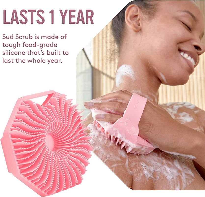 Portable Polygonal Silicone Bath Massage Brush